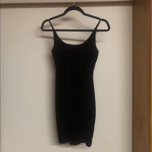 Black cocktail dress velvet